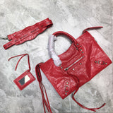 Contemporary Premium PU Leather Handbag - Polished Finish | Women's Premium Handbag #967 - front view (image 1) of designer-inspired handbag
