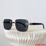 Close-up detail view of Cartier unisex sunglasses