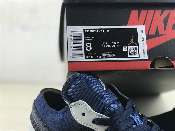 Side profile of Nike classic monochrome sneakers heritage-inspired look