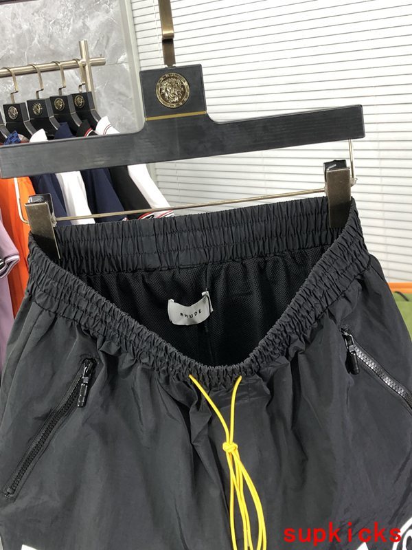Back view of Rhude luxury clothing with logo-detail design