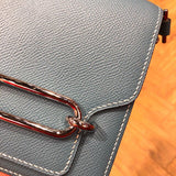 Side view of timeless structured handbag