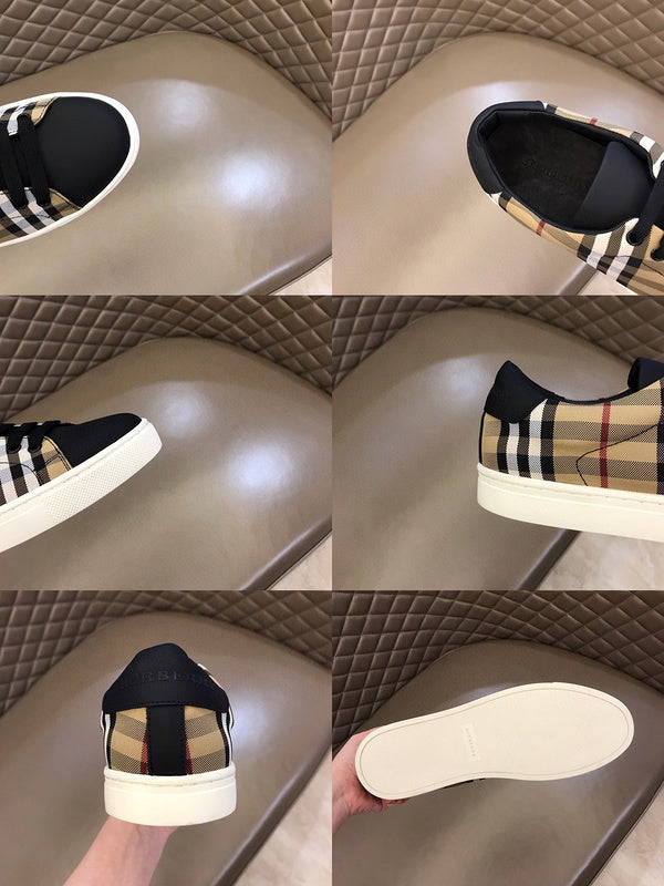 Burberry Camel Block Heel Pumps - Back View