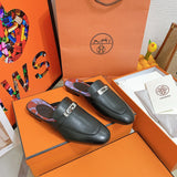 Hermès Grey Low-Top Sneakers - Front View