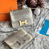  Structured carryall bag carried on shoulder