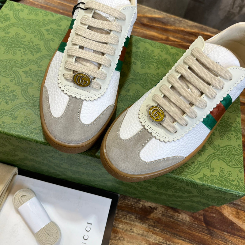 Gucci bold contrast luxury sneakers view 4 signature lace-up style