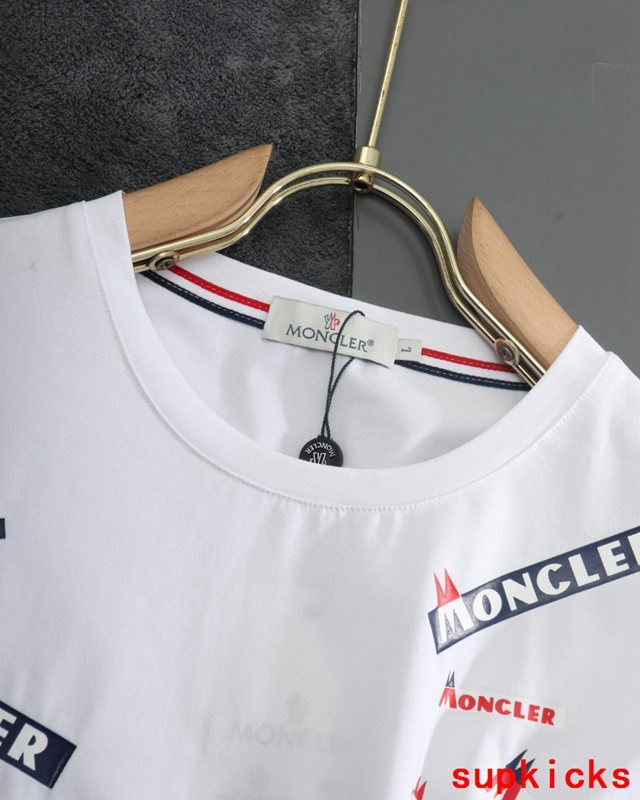 Side profile of Moncler luxury clothing with tailored silhouette