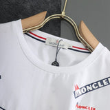 Side profile of Moncler luxury clothing with tailored silhouette