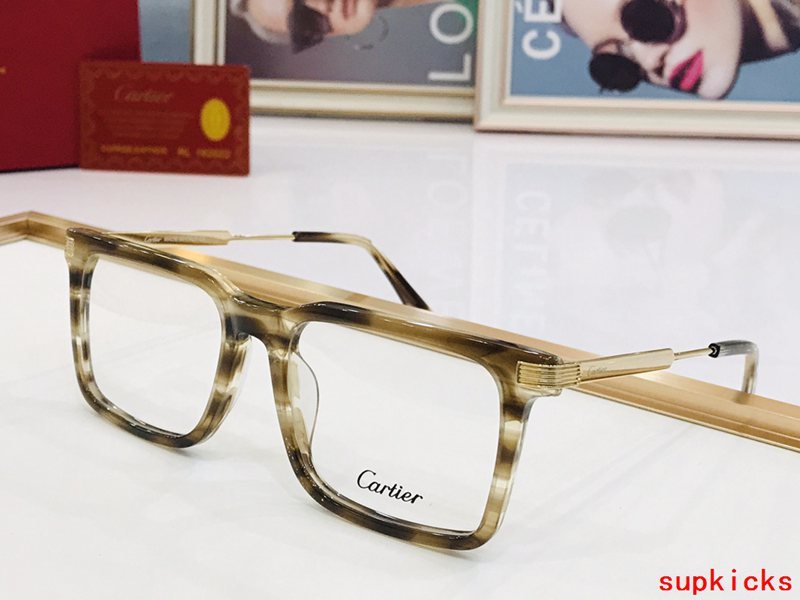 Close-up detail view of Cartier unisex sunglasses