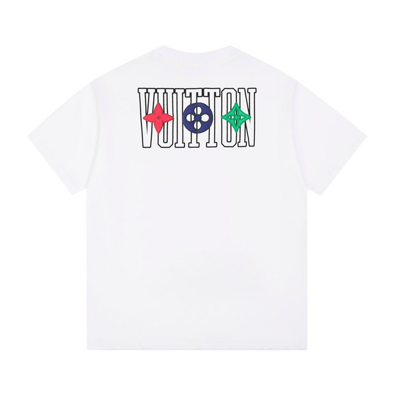 Full styled look of Louis Vuitton cotton t-shirt with everyday silhouette