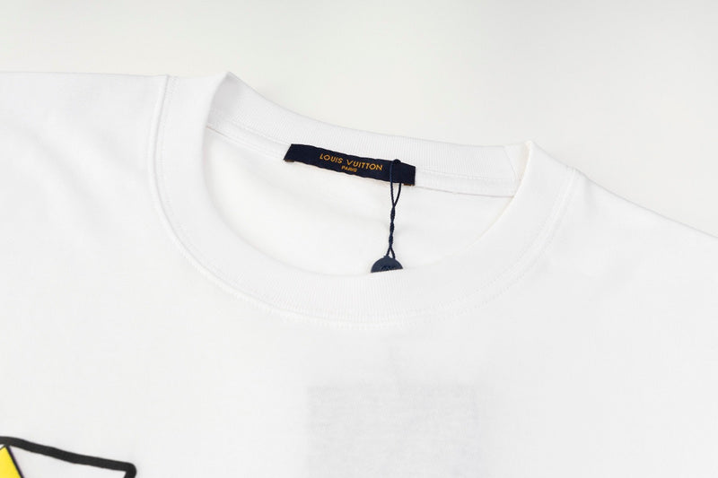 Flat lay presentation of Louis Vuitton cotton t-shirt with contemporary cut