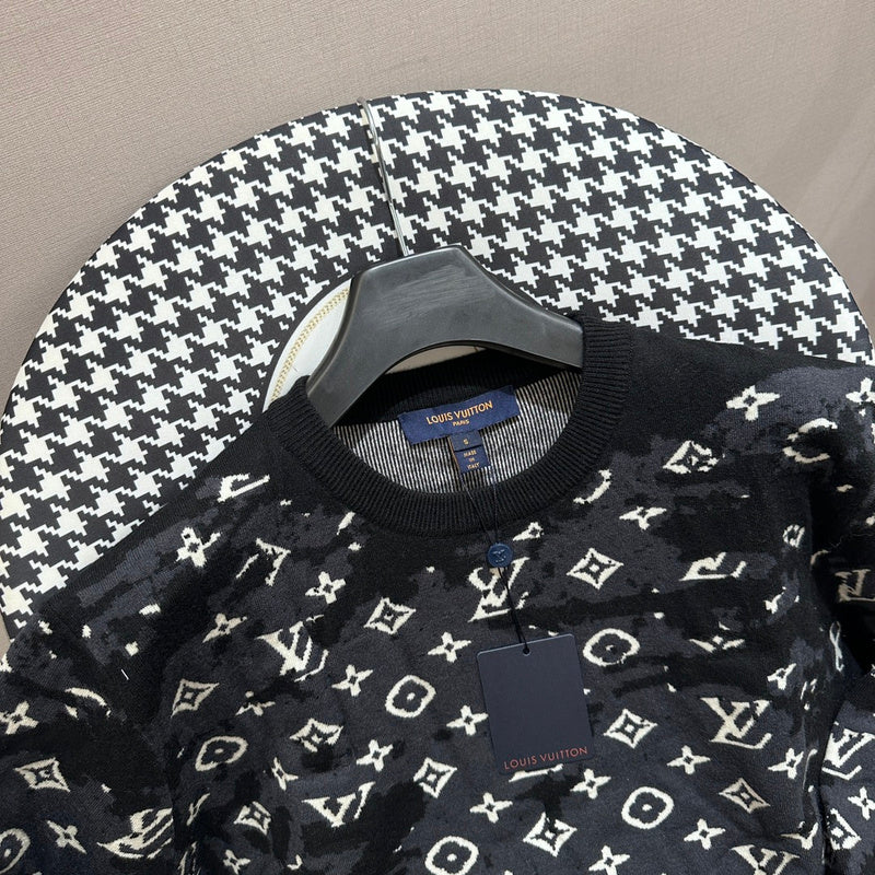 Close-up detail shot of Louis Vuitton luxury clothing with everyday silhouette