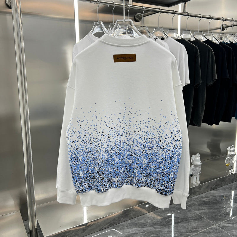 Back view of Louis Vuitton luxury clothing with tailored silhouette