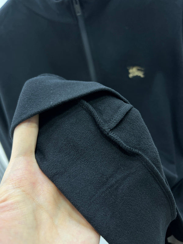 Close-up of Burberry designer clothing craftsmanship