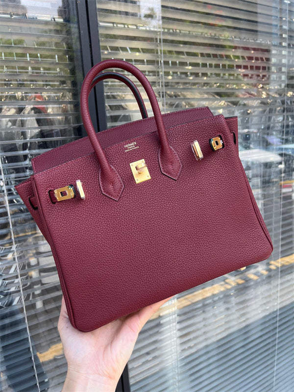 Side view of statement structured handbag