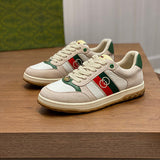 Gucci clean off-white luxury sneakers view 11 bold athletic profile