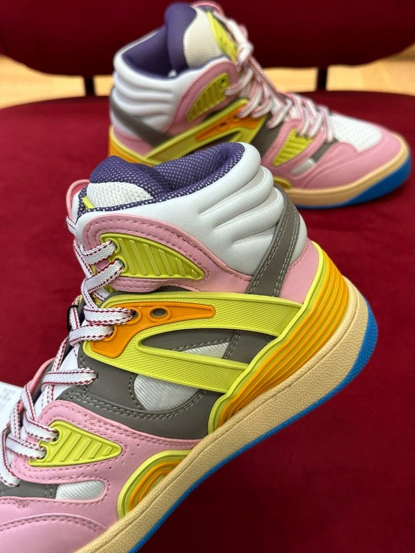 Gucci sneakers detailed view showing premium designer craftsmanship