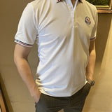 Side profile of Moncler luxury clothing with tailored silhouette