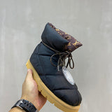 Louis Vuitton Beige Combat Boots - Front View