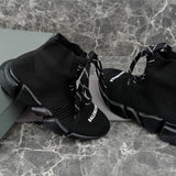 Statement Vegan Leather Shoes - Smooth Faux-Leather Finish | Women's Statement Footwear #83 - back view (image 4) of designer-inspired shoes