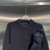 Back view of Louis Vuitton luxury clothing with everyday silhouette