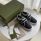 Gucci soft grey luxury sneakers view 11 classic court silhouette