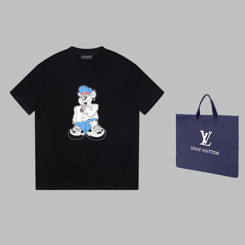 Front view of Louis Vuitton cotton t-shirt with monogram-inspired silhouette