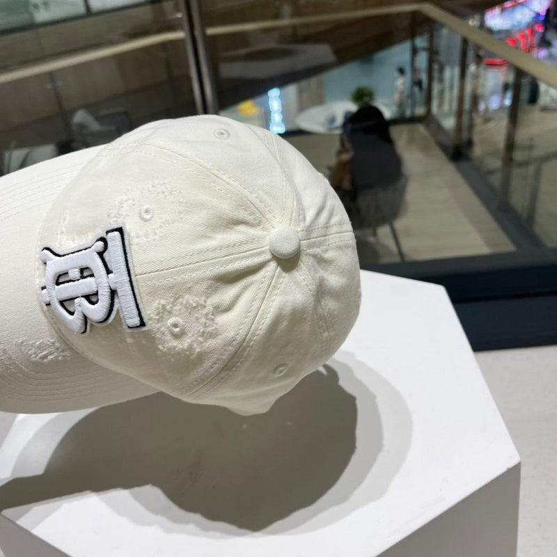 Side view of Burberry unisex cap