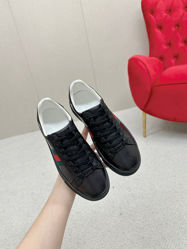 Gucci all-black luxury sneakers view 9 everyday casual design