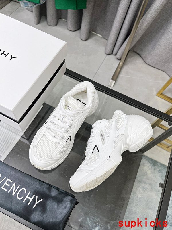 Givenchy White Chunky Platform Sneakers - Front View