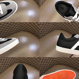 Hermes shoes Style 115 - close-up of statement logo accent