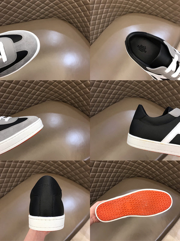 Hermès Camel Low-Top Sneakers - Angled View