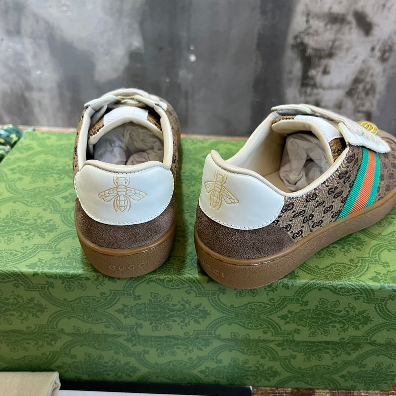 Gucci sneakers detailed view showing premium designer craftsmanship