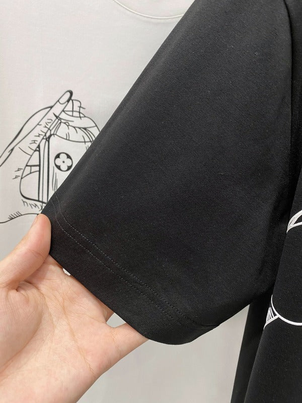 Flat lay presentation of Louis Vuitton cotton t-shirt with everyday silhouette