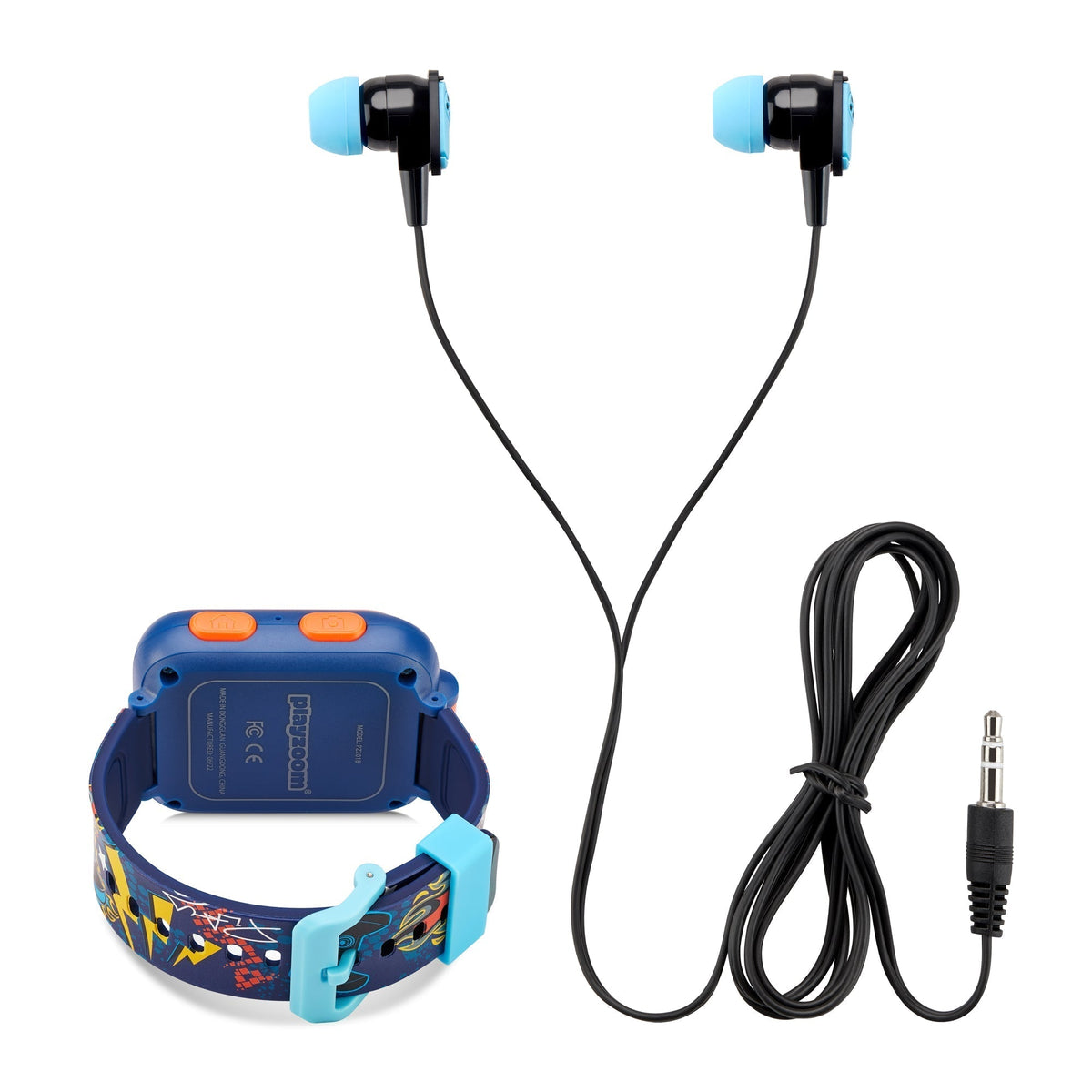 Side view of Playzoom Kids Smartwatch unisex blue watch