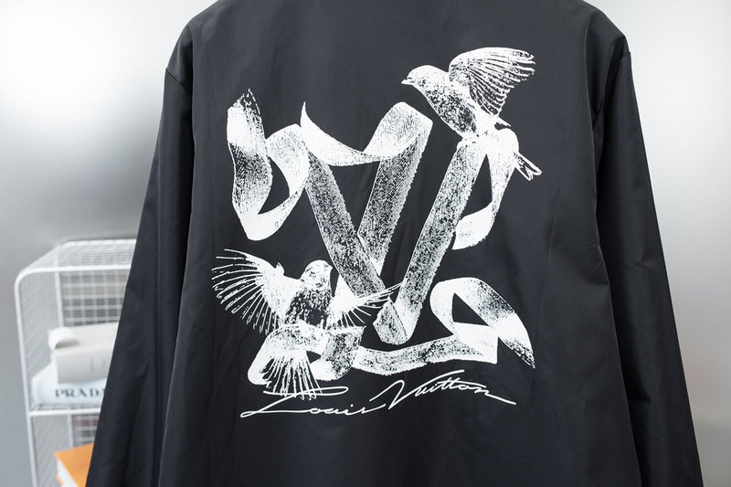 Front view of Louis Vuitton luxury clothing with relaxed-fit cut