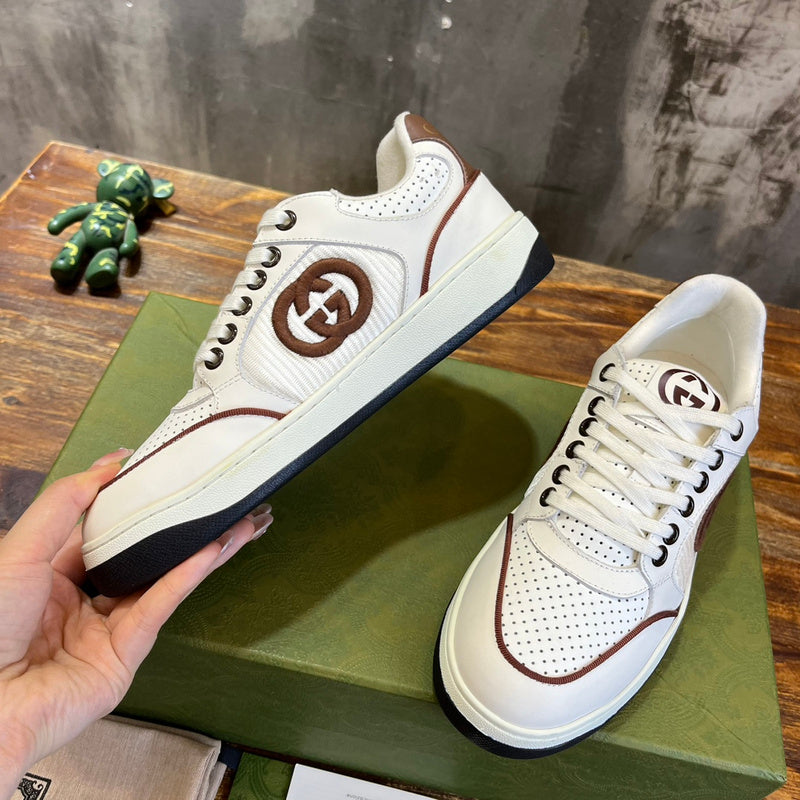 Gucci muted earth tones luxury sneakers view 6 cushioned comfort fit
