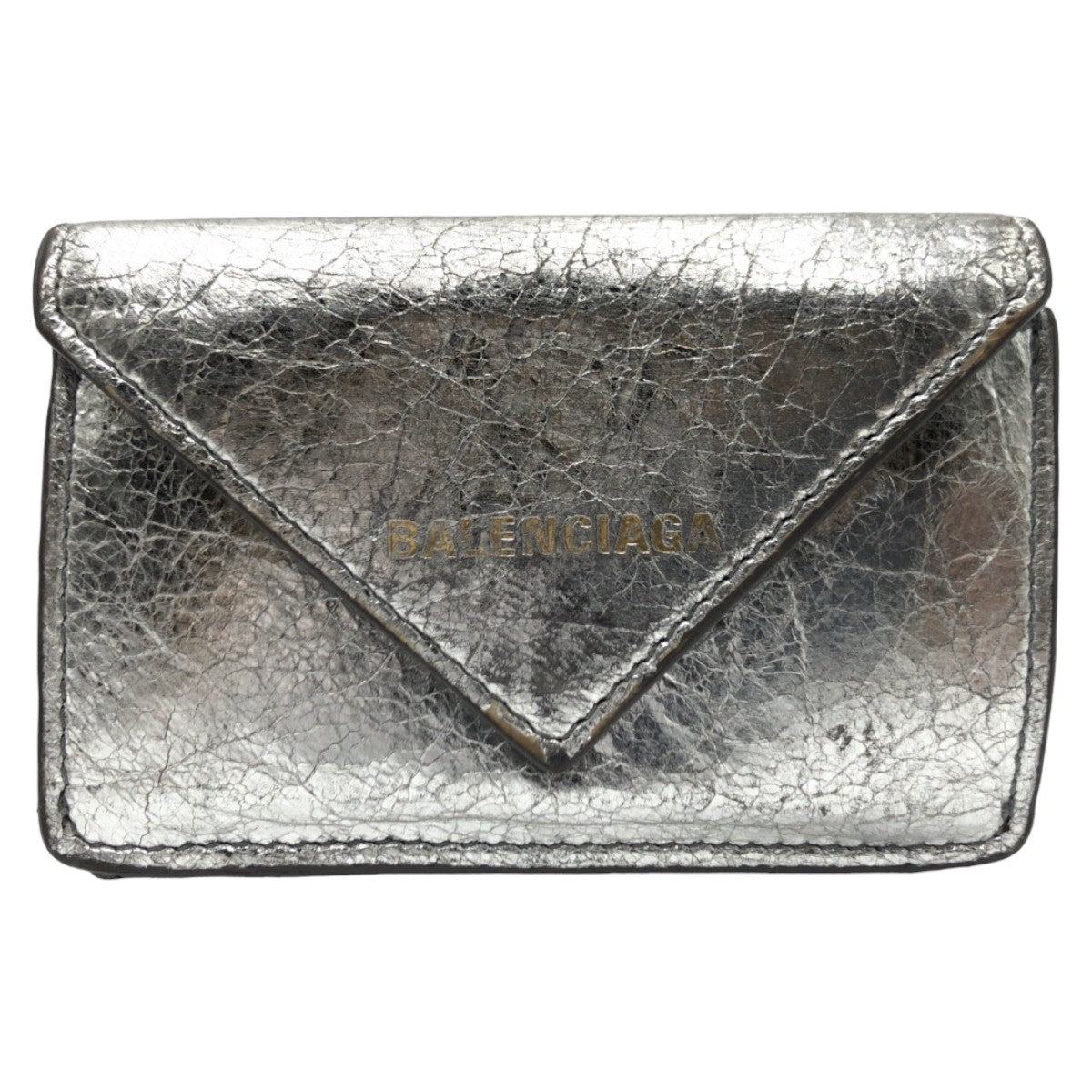 Balenciaga women's wallet Silver luxury designer leather