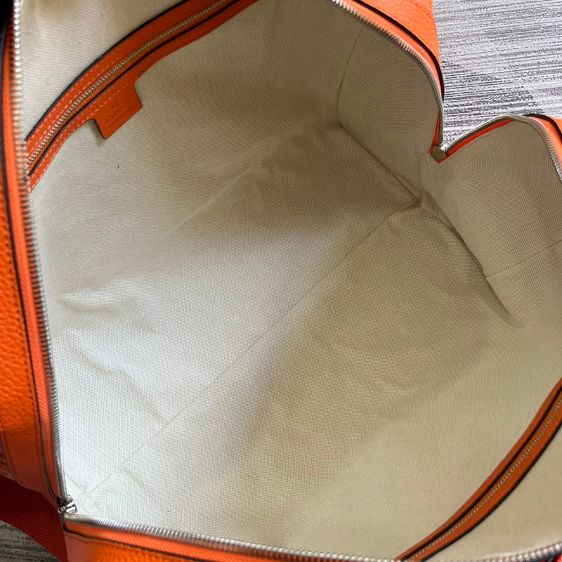 Back view of modern structured women's handbag – women's everyday handbag