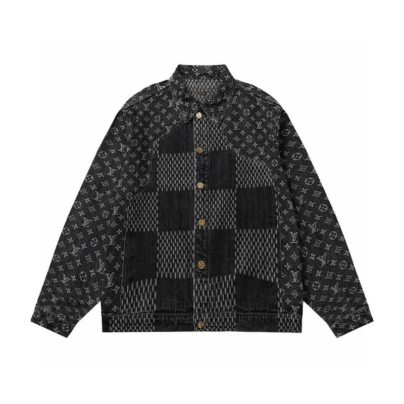 Side profile of Louis Vuitton luxury clothing with relaxed-fit cut