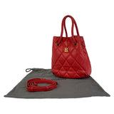 Side view of Balenciaga handbag Red premium designer bag