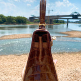 Side view of everyday-ready structured handbag