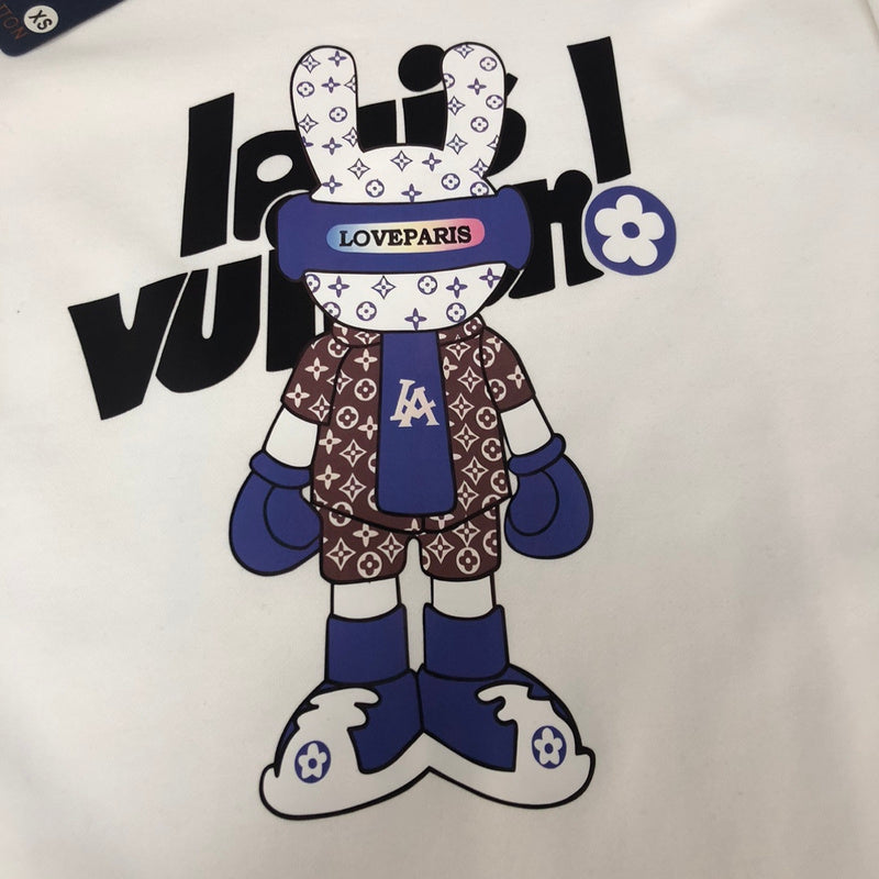 Flat lay presentation of Louis Vuitton luxury clothing with relaxed-fit cut