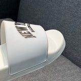 Balenciaga Nude Slide Sandals - Toe Detail View