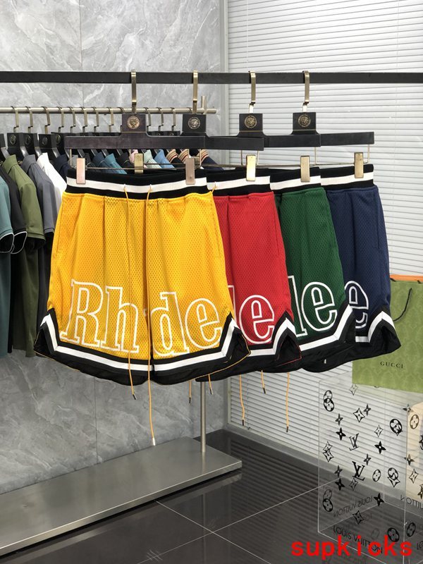 Side profile of Rhude luxury clothing with everyday silhouette