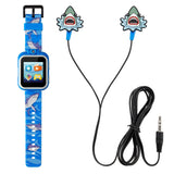 Close-up detail view of Playzoom Kids Smartwatch unisex blue watch