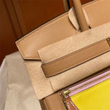 Side view of balanced structured handbag