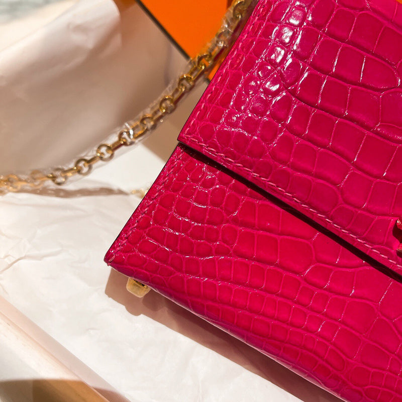 Understated bag shown from front angle