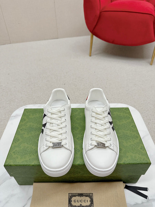 Gucci crisp white luxury sneakers view 5 cushioned comfort fit