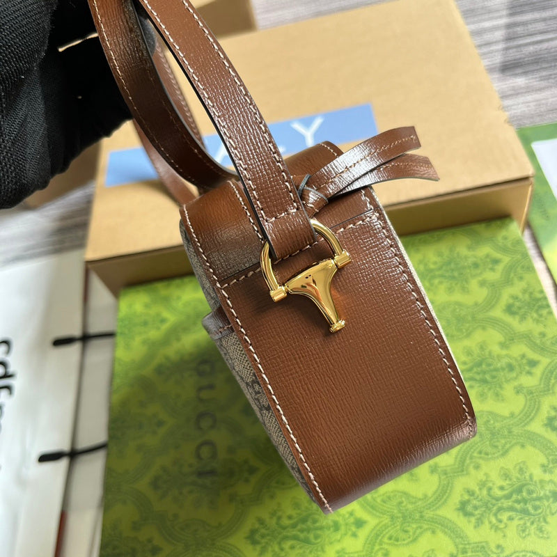Side profile of classic signature women's handbag – women's luxury handbag