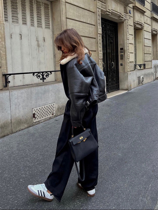 Close-up detail of tailored bag design